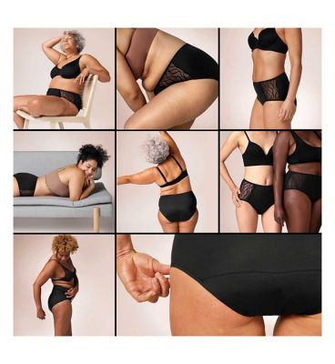 TENA Silhouette Washable Absorbent Underwear Classic Black
