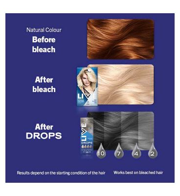 Schwarzkopf LIVE Colour Drops Semi-permanent Silver Hair Dye Ice Silver 30ml