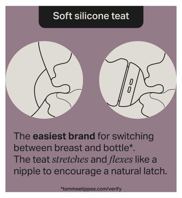 Tommee Tippee Advanced Anti-Colic Baby Bottle, Slow Flow Breast-Like Teat, Vented Anti-Colic Wand, Self-Sterilising, Pack of 3