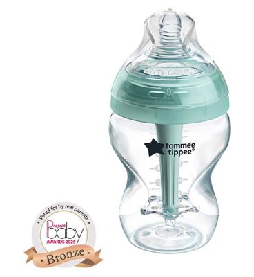Tommee Tippee Advanced Anti-Colic Baby Bottle, 260ml, Self-Sterilising, Pack of 1