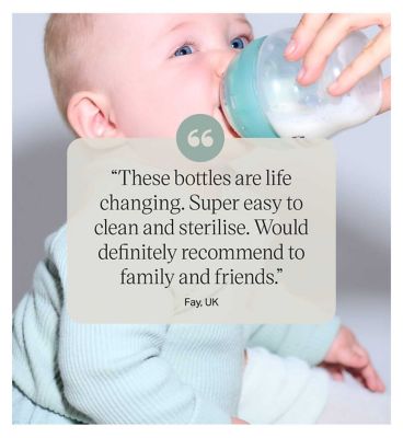 Tommee Tippee Advanced Anti-Colic Baby Bottle, 260ml, Self-Sterilising, Pack of 1