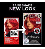 L'Oreal Paris Preference Vivids Permanent Hair Dye, Intense Luminous Colour, Bright Red 8.624
