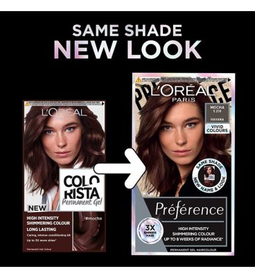 L'Oreal Paris Preference Vivids Permanent Hair Dye, Intense Luminous Colour, Mocha 5.23