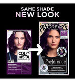 L'Oreal Paris Preference Vivids Permanent Hair Dye, Intense Luminous Colour, Magnetic Plum 3.16
