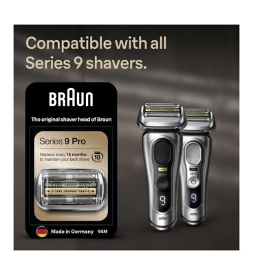 Braun Electric Shaver Head Replacement - Part 94M, Silver