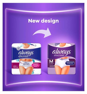 Always Discreet Underwear Incontinence Pants Women Plus M X9