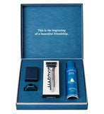 Harry’s Men’s Chrome Gift Set with 3 Razor Blades + Shave Gel