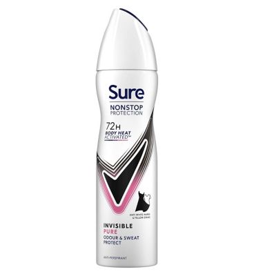 Sure Women Nonstop Protection Anti-Perspirant Aerosol Invisible Pure 150ml