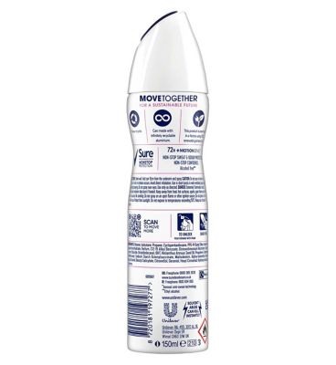 Sure Women Nonstop Protection Anti-Perspirant Aerosol Invisible Pure 150ml