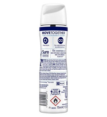 Sure Cotton Dry Nonstop Protection Compressed Antiperspirant Aerosol 75ml