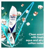 Sure Nonstop Protection Anti-Perspirant Aerosol Invisible Aqua 250ml