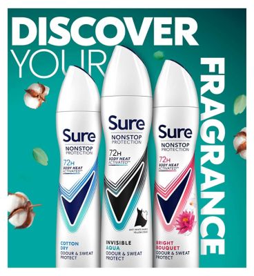 Sure Nonstop Protection Anti-Perspirant Aerosol Invisible Aqua 250ml