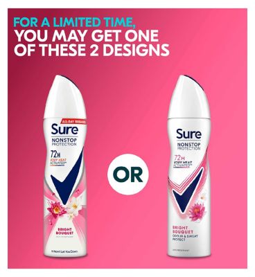 Sure Women Nonstop Protection Anti-Perspirant Aerosol Bright Bouquet 150ml