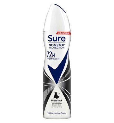 Sure Women Nonstop Protection Anti-Perspirant Aerosol Invisible Black & White 150ml