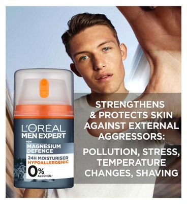 L'Oreal Men Expert Magnesium Defence Hypoallergenic 24H Moisturiser 50ml
