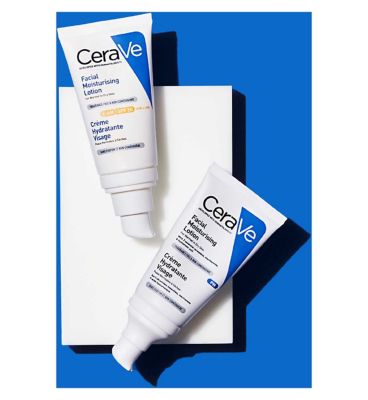 CeraVe AM Facial Moisturising Lotion SPF50 with UV protection and 3 essential Ceramides & Vitamin E for Normal to Dry Skin 52ml