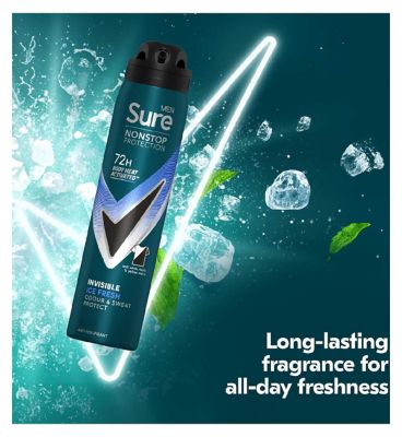 Sure Men Nonstop Protection Anti-Perspirant Aerosol Invisible Ice Fresh 250ml
