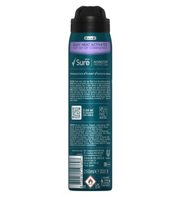 Sure Men Nonstop Protection Anti-Perspirant Aerosol Active Dry 250ml