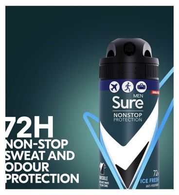 Sure Invisible Ice Fresh Nonstop Protection Compressed Antiperspirant Aerosol 75ml
