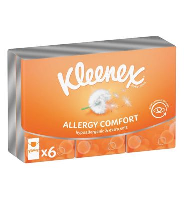 Kleenex Allergy Comfort 6 Packet Tissues 9s