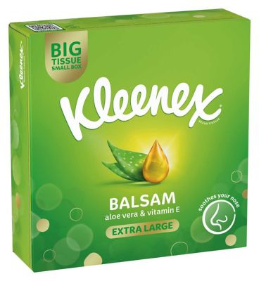 Kleenex Balsam Extra Large Tissues Single Compact Box 40s