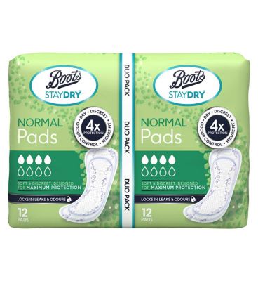 Boots Staydry Normal Pads Duo Pack