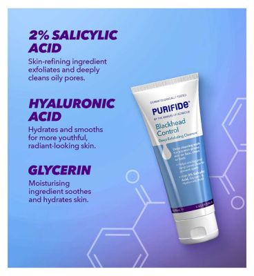 Purifide by Acnecide Blackhead Control Deep Exfoliating Cleanser with Salicylic Acid 120ml