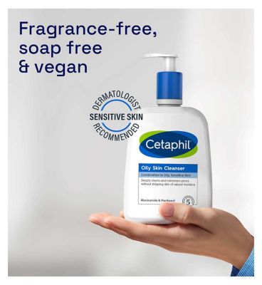 Cetaphil Oily Skin Cleanser, Face Wash for Combination to Oily Sensitive Skin 236ml