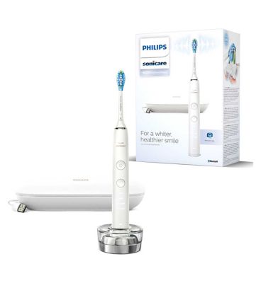 Philips Sonicare Electric Toothbrush Diamond Clean 9000 White with USB Charging Case HX9911/63