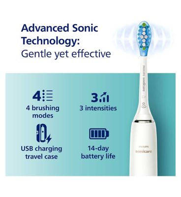 Philips Sonicare Electric Toothbrush Diamond Clean 9000 White with USB Charging Case HX9911/63