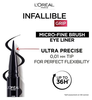 L'Oreal Paris Infallible Grip Micro Fine 0.01mm 36H Eyeliner Obsidian Black