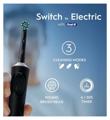 Oral-B Vitality Pro Black & Purple Electric Toothbrushes Duo Pack