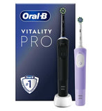 Oral-B Vitality Pro Black & Purple Electric Toothbrushes Duo Pack