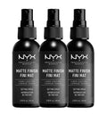 NYX Professional Makeup Setting Spray - Matte Finish - 3 X Setting Sprays