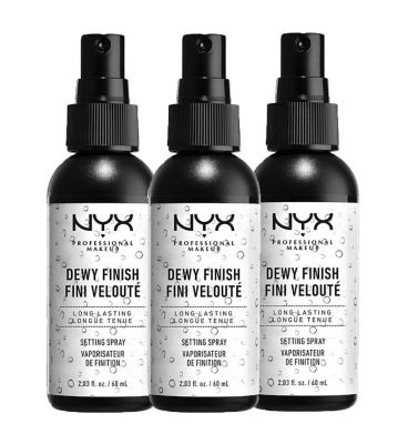 NYX Professional Makeup Make Up Setting Spray - Dewy Finish - 3 X Sprays