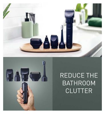 Panasonic Waterproof Beard, Hair & Body Trimmer with 58 Cutting Lengths, ER-CKL2 uses Japanese Blades, MULTISHAPE Modular System