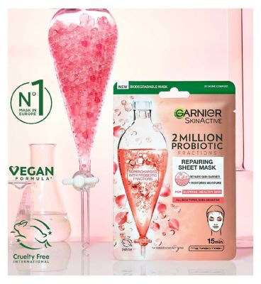 Garnier 2 Million Probiotic Fractions Repairing Face Sheet Mask 22g