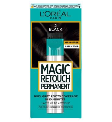 L’Oreal Paris Magic Retouch Permanent Black Root Concealer, 100% Roots Coverage With Easy Applicator, 150ml