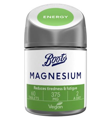 Boots Magnesium 375mg 60 Tablets (1 Month Supply)