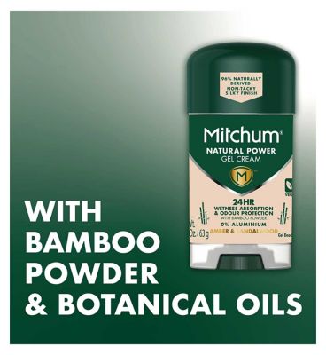 Mitchum Natural Power Gel Cream Amber & Sandalwood Gel Deodorant 63g