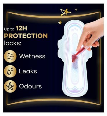 Always Ultra Sanitary Towels Secure Night Extra (Size 5) With Wings 14 Pads, Super Absorbent And Ultra Thin