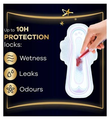 Always Ultra Sanitary Towels Secure Night (Size 4) With Wings 16 Pads, Super Absorbent And Ultra Thin, For Menstrual Periods