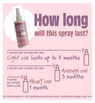 Salt of the Earth Refillable Lavender & Vanilla Natural Deodorant Spray - 100ml