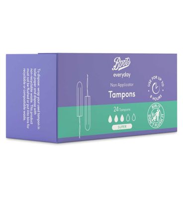 Boots Everyday Non Applicator Tampons Super x24