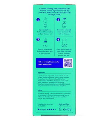 Wild Aqua Case and Fresh Cotton & Sea Salt Deodorant Refill - Starter Pack