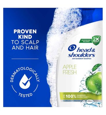 Head & Shoulders Apple Fresh Anti-Dandruff Shampoo, Up To 100% Dandruff Protection, 400ml