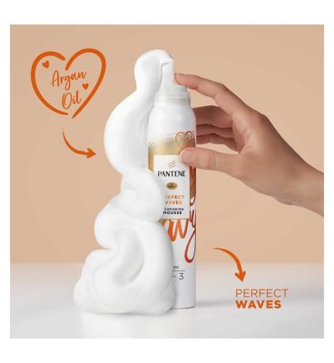 Pantene Perfect Waves Heat Protection Hair Mousse with Argan Oil 200ML