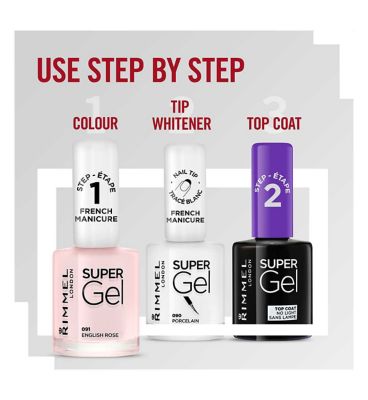 Rimmel Super Gel Nail Polish French Manicure 091 English Rose