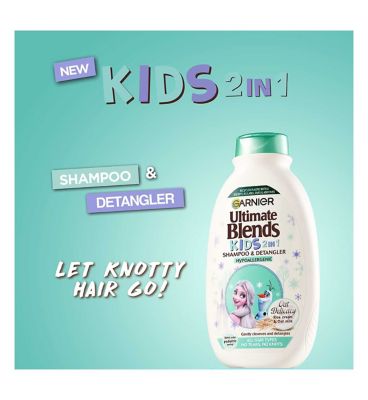 Garnier Ultimate Blends Kids Delicate Oat Milk & Rice Cream No Tears Easy Detangling Shampoo All Hair Types 250ml