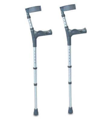 NRS Healthcare Double Adjustable Crutches with Comfy Handle, Medium - Pair